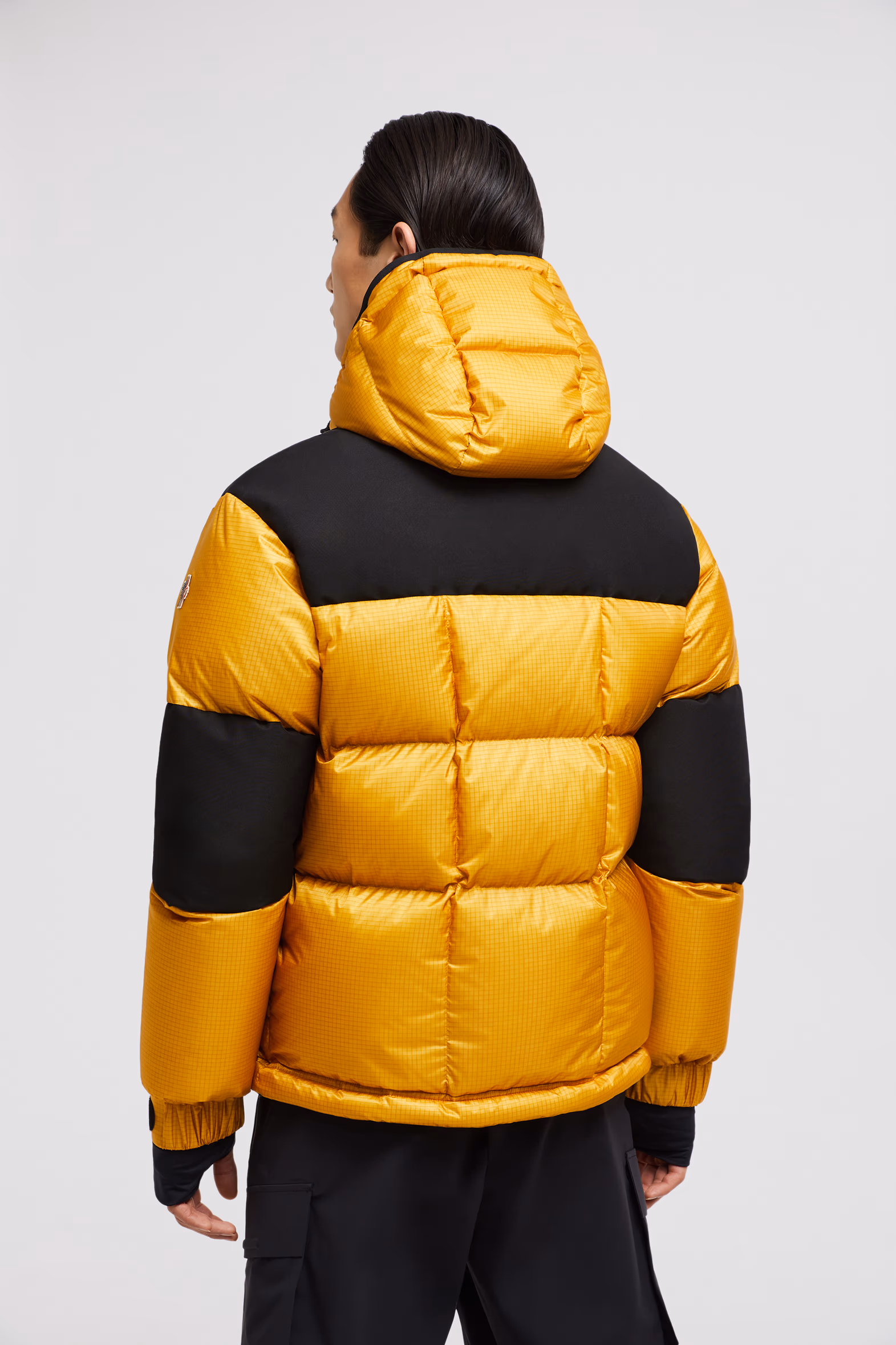 Albiez Hooded Down Ski Jacket Men Black & Yellow Moncler 5